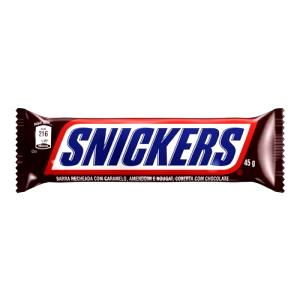 Quantas calorias em 1 barra (45 g) Snickers?