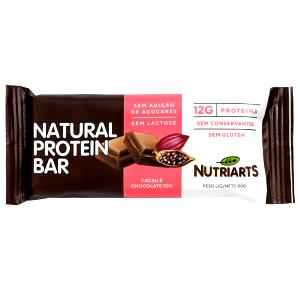 Quantas calorias em 1 barra (50 g) Natural Protein Bar Cacau e Chocolate 70%?