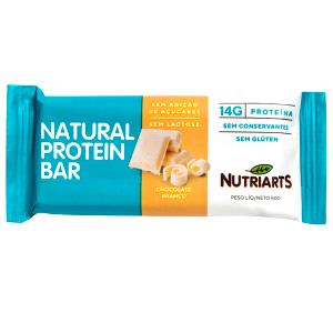 Quantas calorias em 1 barra (50 g) Natural Protein Bar Chocolate Branco?