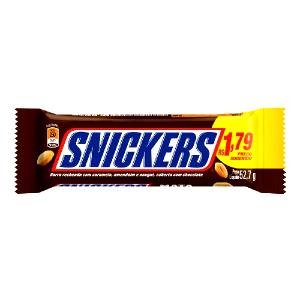 Quantas calorias em 1 barra (52,7 g) Snickers (52,7g)?