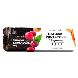 Quantas calorias em 1 barra (60 g) Natural Proteína Bar Brownie e Amêndoas?