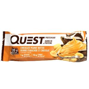 Quantas calorias em 1 barra (60 g) Quest Bar Chocolate Peanut Butter?