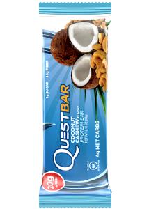 Quantas calorias em 1 barra (60 g) Quest Bar Coconut Cashew?