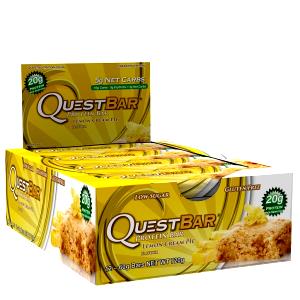 Quantas calorias em 1 barra (60 g) Quest Bar Lemon Cream Pie?