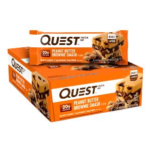 Quantas calorias em 1 barra (60 g) Quest Bar Peanut Butter Brownie Smash?