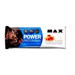 Quantas calorias em 1 barra (90 g) Power Protein Bar Milk Caramel?