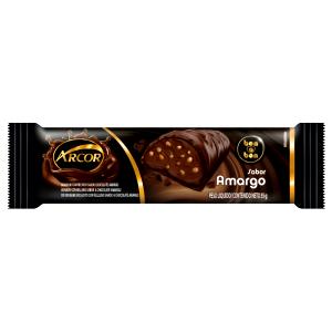 Quantas calorias em 1 barra de chocolate amargo (25 g) Barra Recheada de Banana?