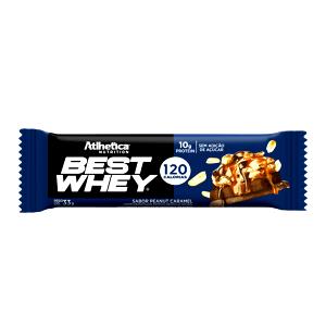 Quantas calorias em 1 barrinha (33 g) Best Whey Bar Peanut Caramel?