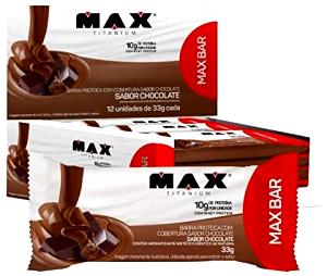 Quantas calorias em 1 barrinha (33 g) Max Bar Sabor Coco?