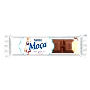 Quantas calorias em 1 barrinha (38 g) Chocolate Moça?