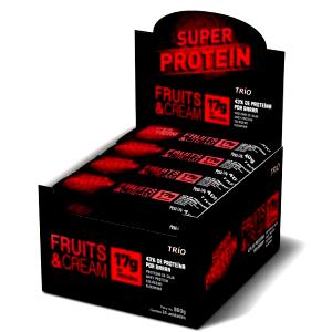 Quantas calorias em 1 barrinha (40 g) Super Protein Fruits & Cream?