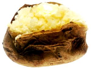 Quantas calorias em 1 batata (350 g) Jacked Potato?