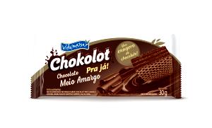 Quantas calorias em 1 biscoito e meio (30 g) Chokolot Meio Amargo?