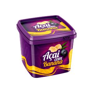 Quantas calorias em 1 bola (60 g) Açaí com Banana?