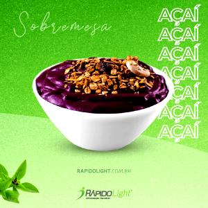 Quantas calorias em 1 bola (60 g) Creme de Açaí Light?