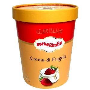 Quantas calorias em 1 bola (60 g) Gelato Fragola?