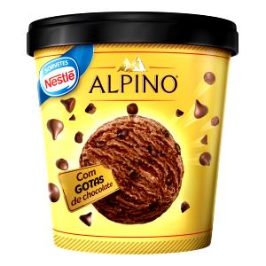 Quantas calorias em 1 bola (60 g) Sorvete Alpino (60g)?