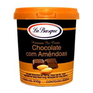 Quantas calorias em 1 bola (60 g) Sorvete de Chocolate com Amêndoas?