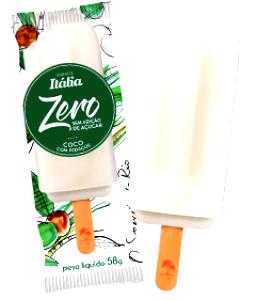 Quantas calorias em 1 bola (60 g) Sorvete de Coco Zero Açúcar?