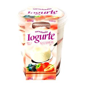 Quantas calorias em 1 bola (60 g) Sorvete de Iogurte com Frutas Vermelhas?