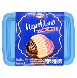 Quantas calorias em 1 bola (60 g) Sorvete Especialidades Napolitano?