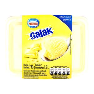 Quantas calorias em 1 bola (60 g) Sorvete Galak?