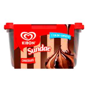 Quantas calorias em 1 bola (60 g) Sorvete Kibon Sundae Chocolate?