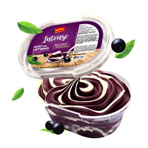 Quantas calorias em 1 bola (60 g) Sorvete Leitinho com Açaí?