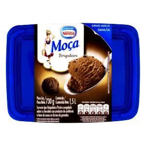 Quantas calorias em 1 bola (60 g) Sorvete Moça Brigadeiro?