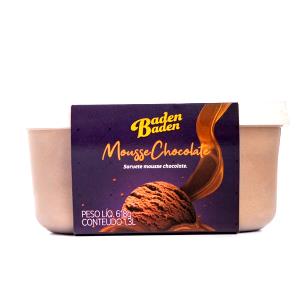 Quantas calorias em 1 bola (60 g) Sorvete Mousse de Chocolate?