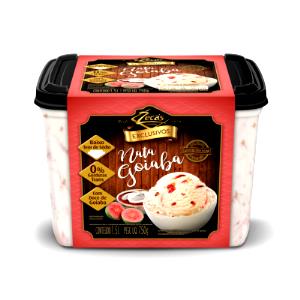 Quantas calorias em 1 bola (60 g) Sorvete Nata Goiaba?