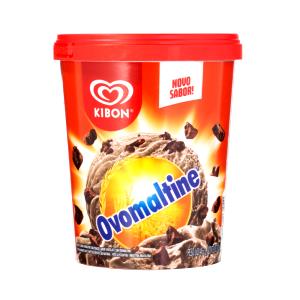 Quantas calorias em 1 bola (60 g) Sorvete Ovomaltine?