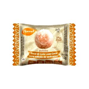 Quantas calorias em 1 bolinha (10 g) Bolinha de Doce de Leite com Coco?