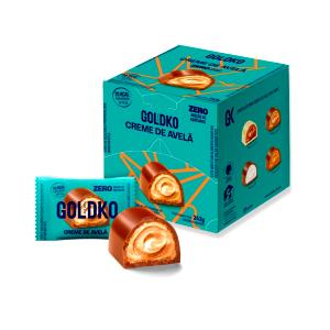 Quantas calorias em 1 bombom (11,5 g) Bombom de Chocolate Ao Leite com Recheio de Creme de Avelã?