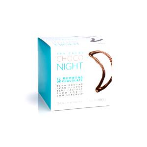 Quantas calorias em 1 bombom (13 g) Choco Night?