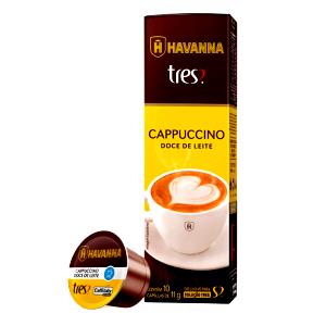 Quantas calorias em 1 cápsula (11 g) Cappuccino Doce de Leite Havanna?