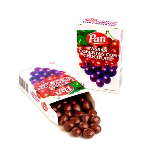 Quantas calorias em 1 Cacho Uvas-Passas Cobertas de Chocolate?