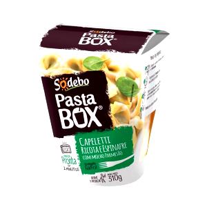 Quantas calorias em 1 caixa (310 g) Pasta Box Ricota e Espinafre?
