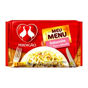 Quantas calorias em 1 caixa (350 g) Meu Menu Fettucine com Peru e Brócolis?