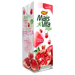 Quantas calorias em 1 caixinha (200 ml) Suco de Soja Sabor Cranberry com Romã?