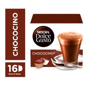 Quantas calorias em 1 cap leite + 1 cap chocolate (33,8 g) Chococino?