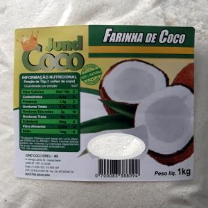 Quantas calorias em 1 colher de sopa (10 g) Farinha de Coco Live?