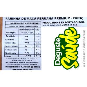 Quantas calorias em 1 colher de sopa (10 g) Maca Premium?