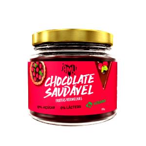 Quantas calorias em 1 colher de sopa (20 g) Amu Chocolate Saudável Frutas Vermelhas?