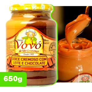 Quantas calorias em 1 colher de sopa (20 g) Doce Cremoso com Leite e Chocolate?