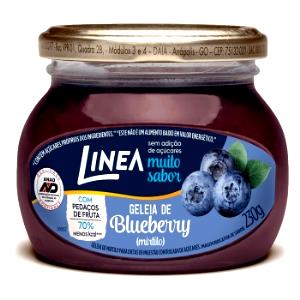 Quantas calorias em 1 colher de sopa (20 g) Geléia de Blueberry (Mirtilo)?