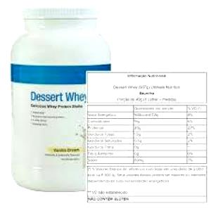 Quantas calorias em 1 colher medida (40 g) Dessert Whey Baunilha?