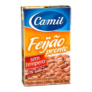 Quantas calorias em 1 concha (125 g) Feijão Pronto Com Tempero?