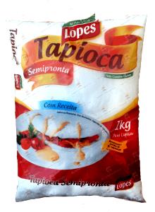 Quantas calorias em 1 copo (120 g) Tapioca Semi Pronta?