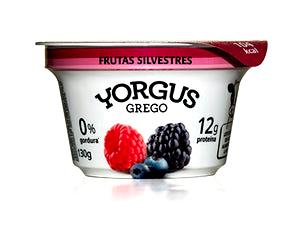 Quantas calorias em 1 copo (130 g) Yorgus Frutas Silvestres?